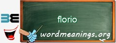 WordMeaning blackboard for florio